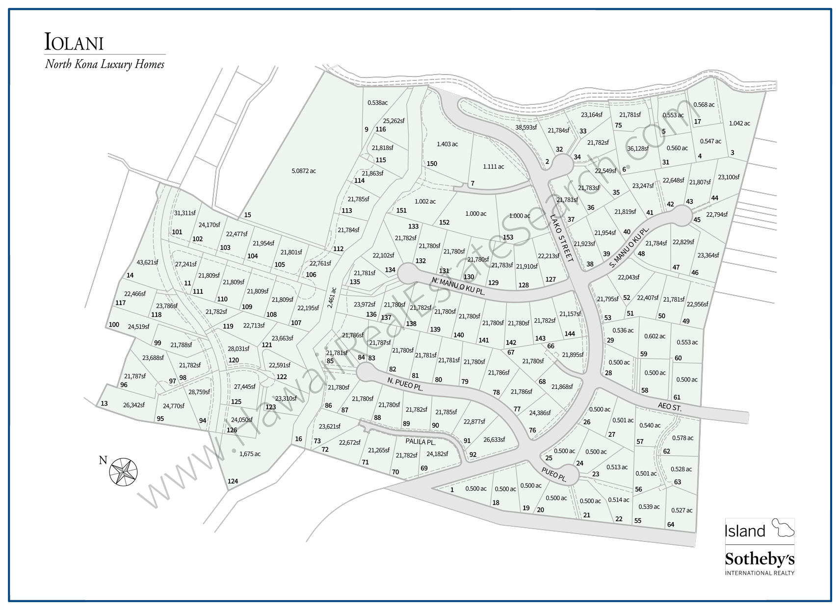 Iolani Neighborhood Map